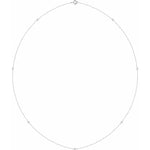 Bezel Set Diamond Station Necklace