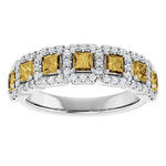 Natural Yellow Diamond Anniversary Band