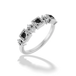 Natural Black Diamond Anniversary Band
