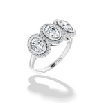 Oval 3-Stone Lab-Grown Diamond Anniversary Band