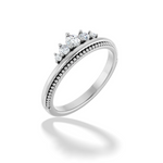 Natural Diamond Stackable Crown Ring
