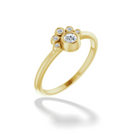 Stackable Bezel Set Natural Diamond Ring