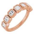 Asscher Cut Lab-Grown Diamond Anniversary Band