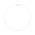 Bezel Set Diamond Station Necklace