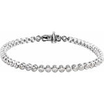 3 1/2 CTW Lab-Grown Diamond Bezel-Set Line Bracelet
