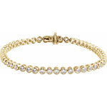 3 1/2 CTW Lab-Grown Diamond Bezel-Set Line Bracelet