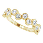 Bezel Set Up and Down Diamond Band