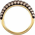 14K Yellow Gold Natural Brown Diamond Ring