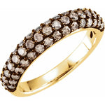 14K Yellow Gold Natural Brown Diamond Ring