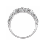 Natural Diamond Leaf Pattern Ring