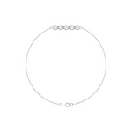 Natural Diamond 5 Stone Line Bracelet
