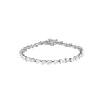 Pear Shape East-to-West Diamond Line Bracelet