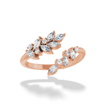 Lab-Grown Diamond Leaf Bypass Ring