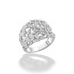 Natural Diamond Leaf Pattern Ring