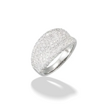 14K White Gold Pave Set Diamond Fashion Band