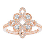 Natural Diamond Clover Fashion Ring