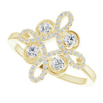 Natural Diamond Clover Fashion Ring