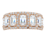 Emerald Cut Lab-Grown Diamond Anniversary Band
