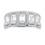 Emerald Cut Lab-Grown Diamond Anniversary Band