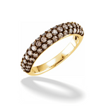 14K Yellow Gold Natural Brown Diamond Ring