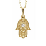 Diamond Hamsa Necklace