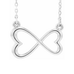 Sterling Silver Infinity-Inspired Heart Neckalce
