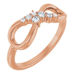 Infinity Shape Diamond Ring