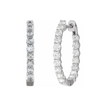 Lab-Grown Diamond Inside-Outside Hoops