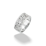 Leaf Motif Diamond Anniversary Band