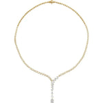 5 1/2 CTW Lab-Grown Diamond Cascading Teardrop Necklace
