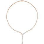 5 1/2 CTW Lab-Grown Diamond Cascading Teardrop Necklace