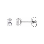 Oval Solitaire Lab-Grown Diamond Stud Earrings