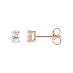 Oval Solitaire Lab-Grown Diamond Stud Earrings