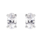 Oval Solitaire Lab-Grown Diamond Stud Earrings