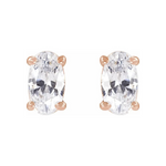 Oval Solitaire Lab-Grown Diamond Stud Earrings