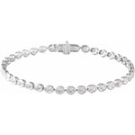 4 9/10 CTW Lab-Grown Oval Diamond Line Bracelet