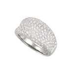 14K White Gold Pave Set Diamond Fashion Band