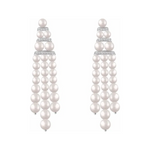 Cultured Freshwater Pearl and 1/4 Ct. Diamond Chandelier Earrings