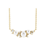 Cultured Akoya Pearl andDiamond Necklace