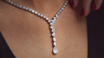 5 1/2 CTW Lab-Grown Diamond Cascading Teardrop Necklace