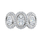 Oval 3-Stone Lab-Grown Diamond Anniversary Band