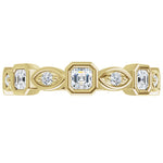 Bezel Set Asscher Natural Diamond Anniversary Band