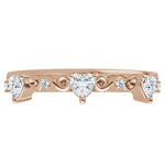 Natural Heart Shape Diamond Anniversary Band