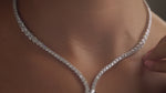 26 1/5 Ct Lab-Grown Diamond Tennis Necklace