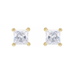 Princess Cut Solitaire Lab-Grown Diamond Earrings